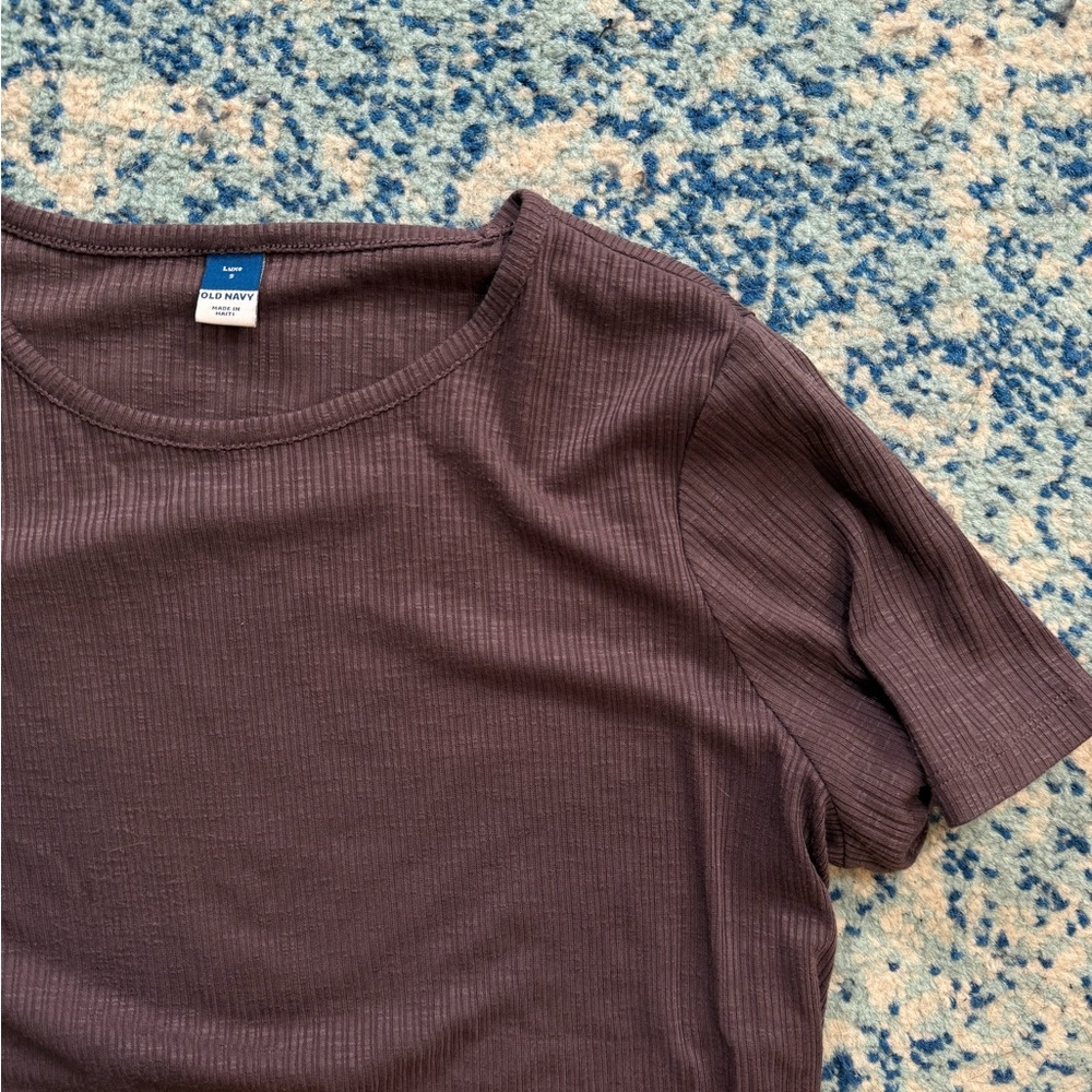NWOT Old Navy Women's Purple Ribbed Top
